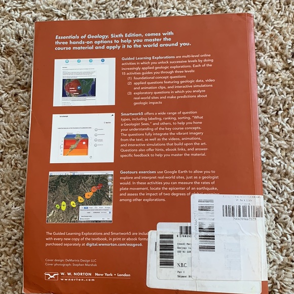 Essentials of Geology Sixth Edition Book by Stephen Marshak - Picture 3 of 3